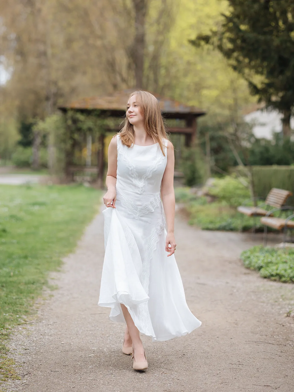 a line dress singapore Sloane Off-the-Shoulder Ivory Satin A-Line Wedding Dress with Pockets