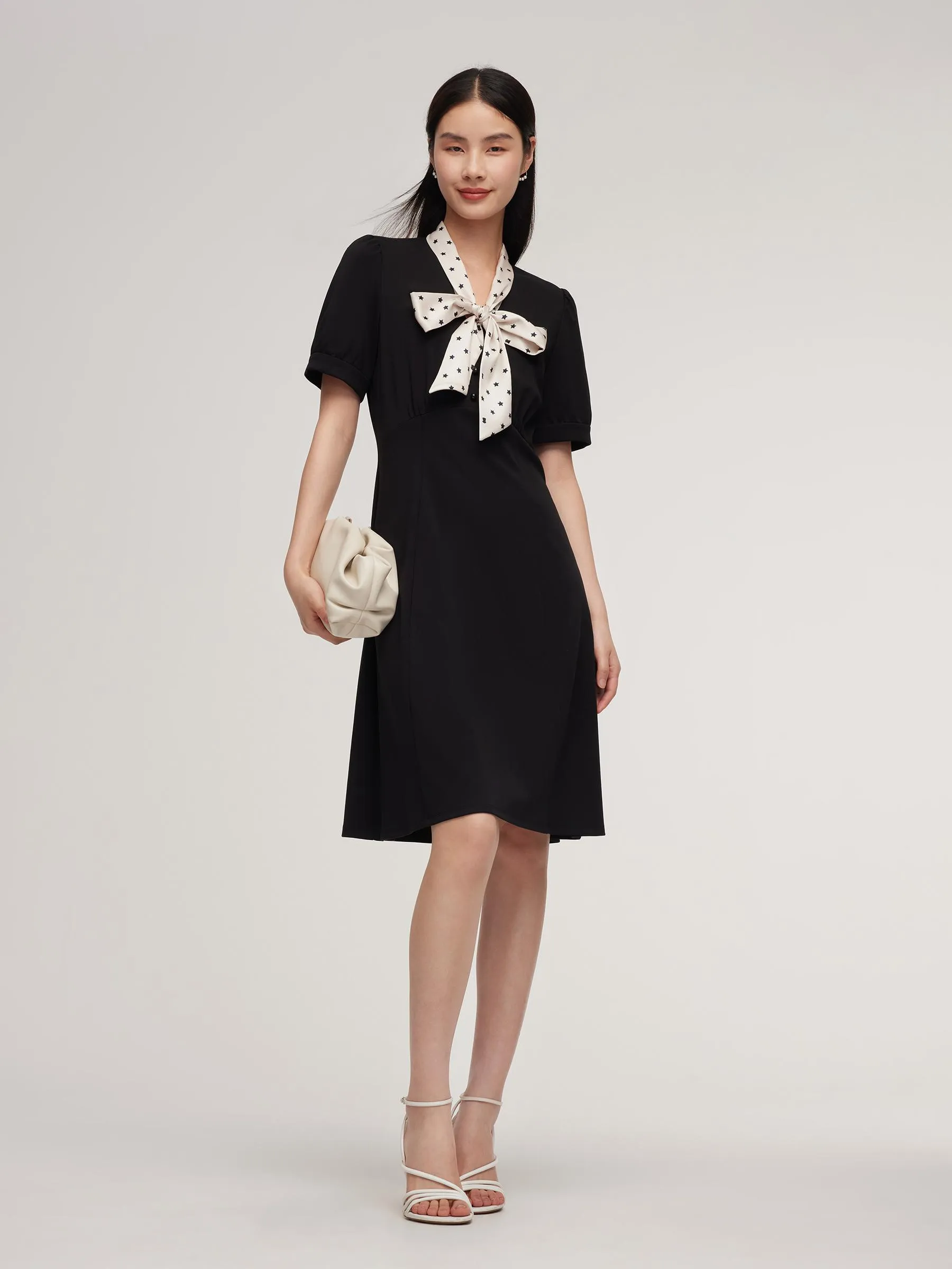 Color Block Tie Front Women Knit Mini Dress - Goelia Singapore