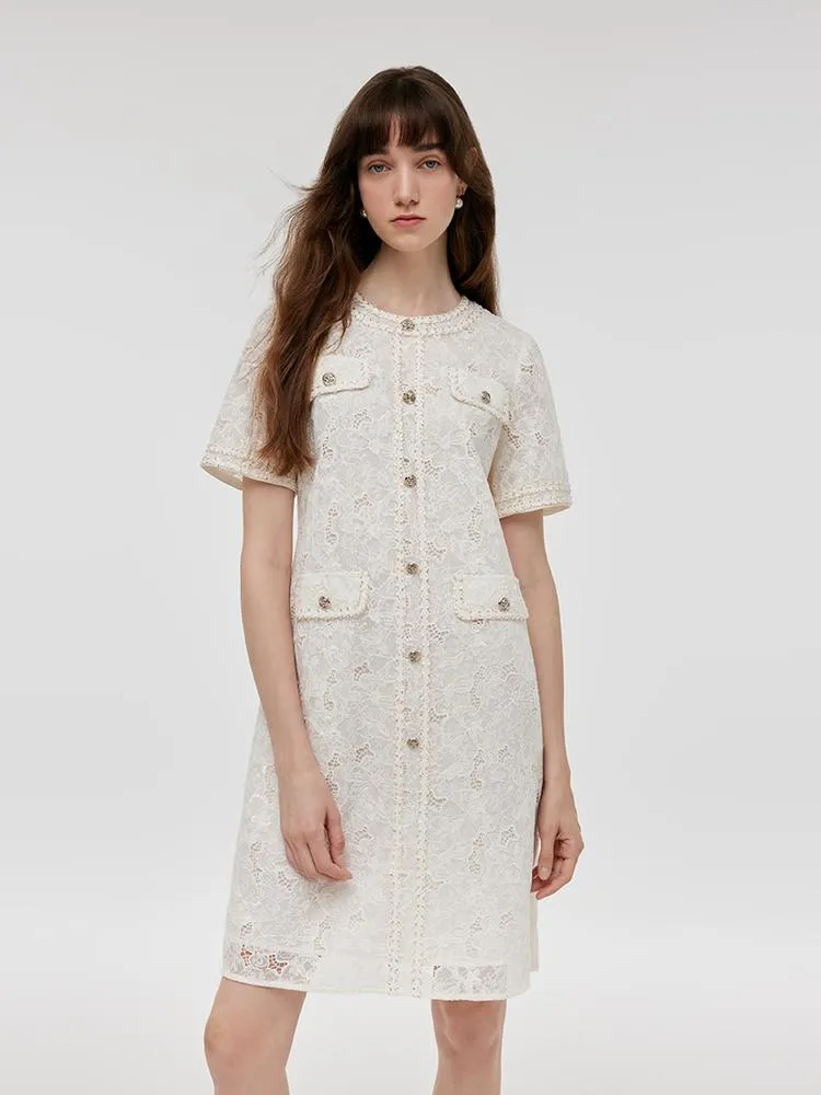 Lace Sequins Women Mini Dress - Goelia Singapore