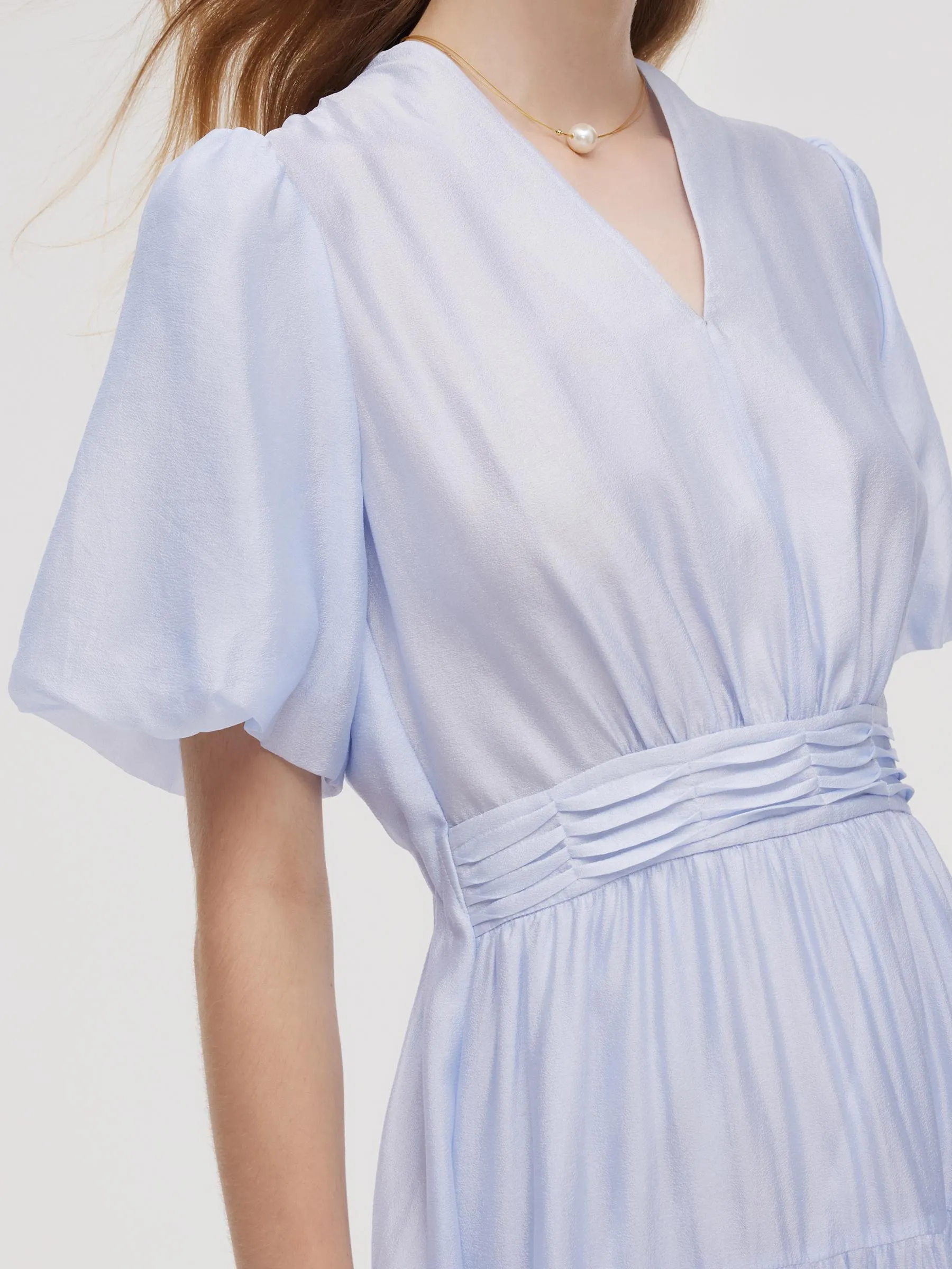 open lace back dress Pleated Midi Dress  SANS & SANS Singapore