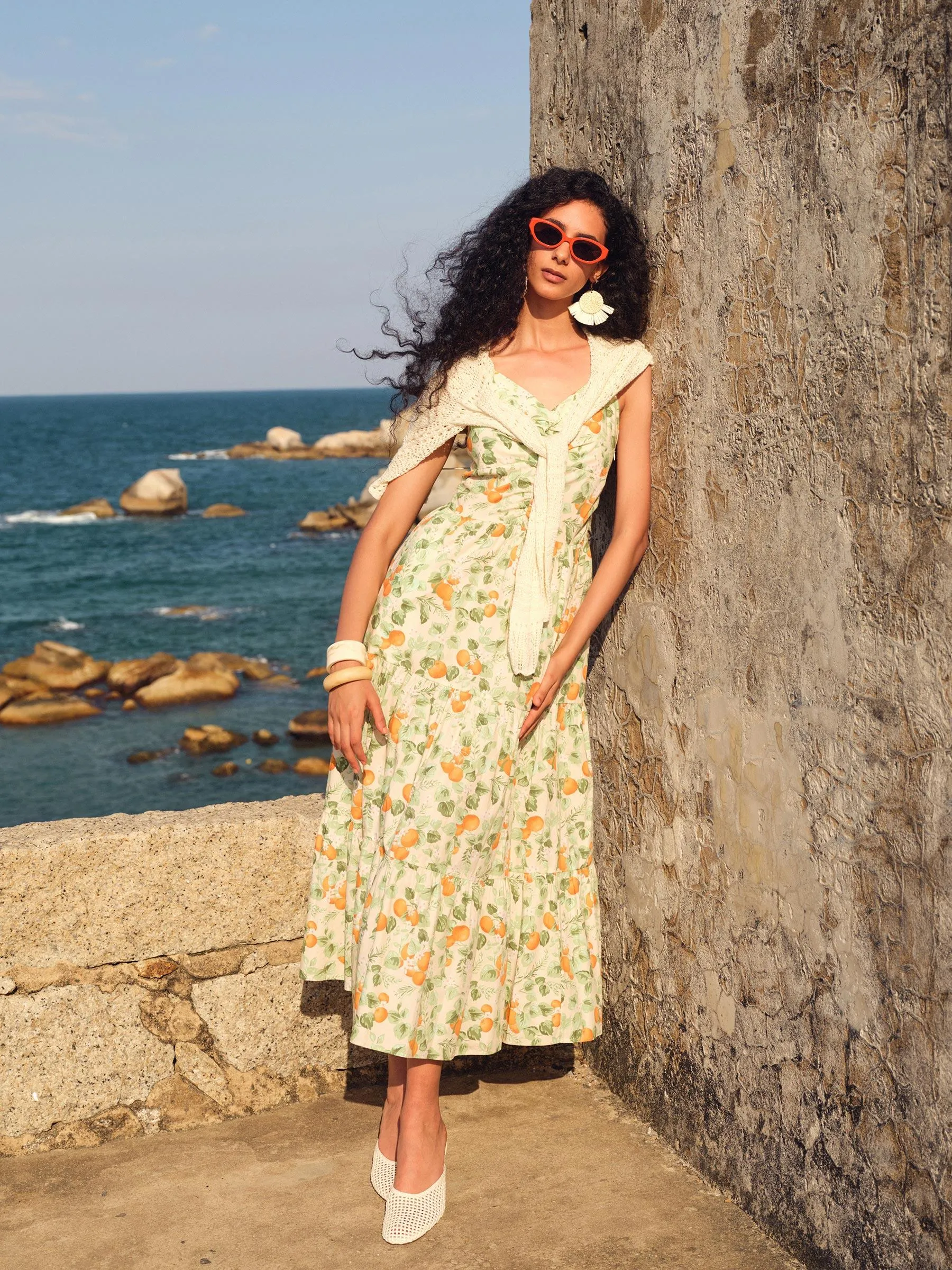 chinese dress ladies KALLIE FLORAL TIER MAXI IN PINK