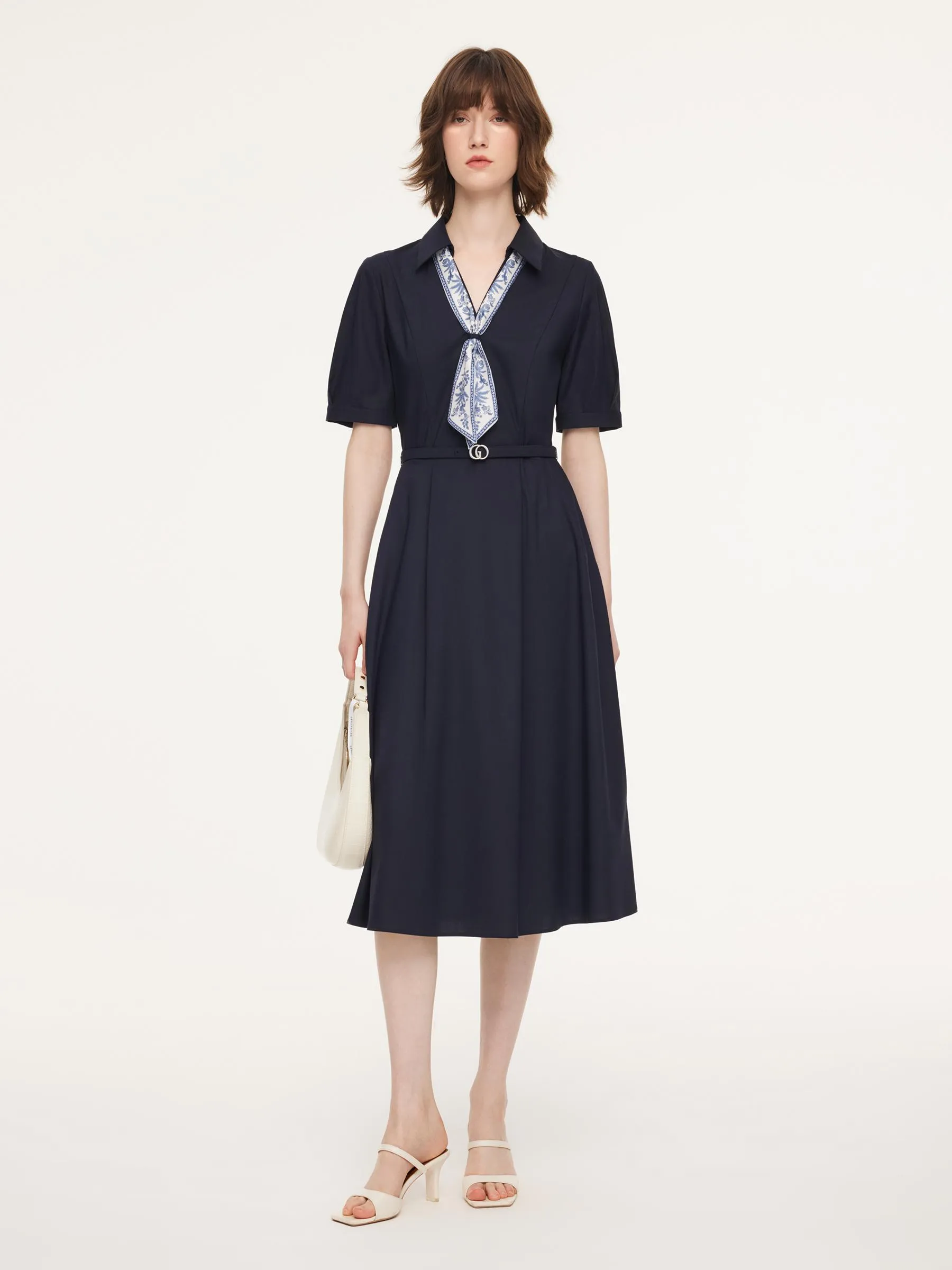 linen dress with scarf Maxi Scarf Dress in Red Linen – The Array main image 1